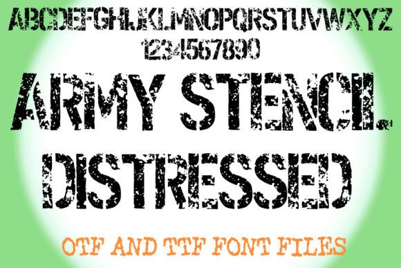 Army Stencil Distressed Font for Editorial Design