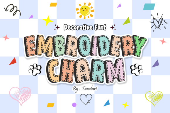 Embroiderycharm Regular: A Decorative Font for Creative Projects