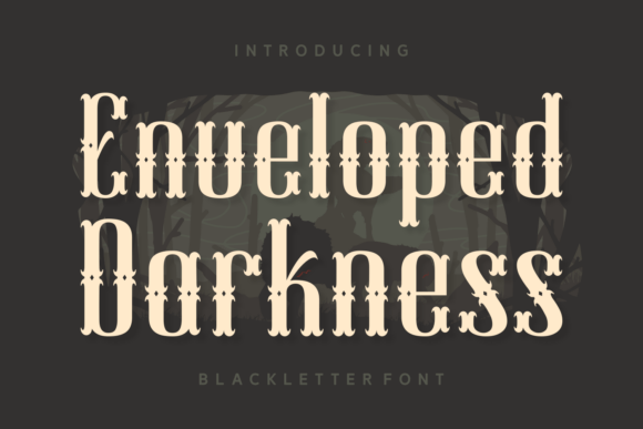 Enveloped Darkness Font for Craft and Design