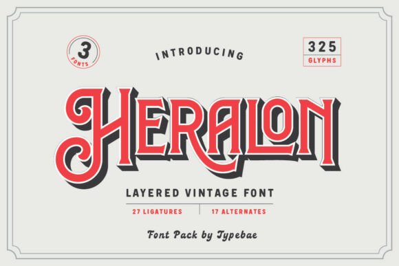 Heralon Serif Font for Bold Web Design