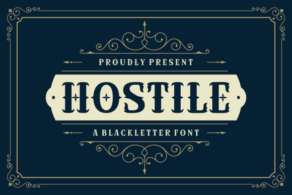 Hostile: A Blackletter Font for Autumn-Inspired Editorial Design