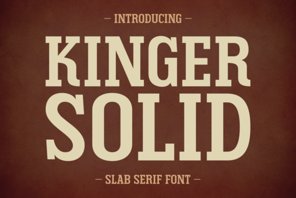 Kinger Solid Font for Web Design