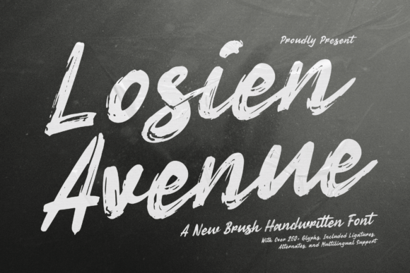 Losien Avenue: A Bold Brush Font for Creative Branding