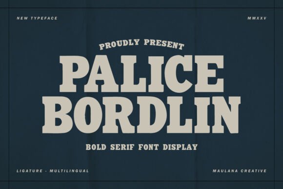 Palice Bordlin: A Timeless Slab Serif for Craft Creations