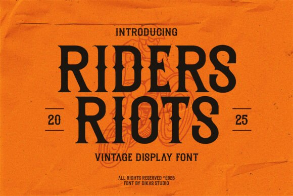 Riders Riots: A Bold Serif Font for Editorial Design