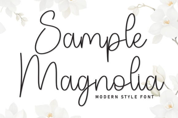 Sample Magnolia Font for Web Design