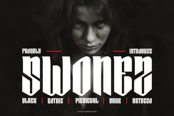 Swonez: A Blackletter Font with Gothic Drama and Art Deco Elegance